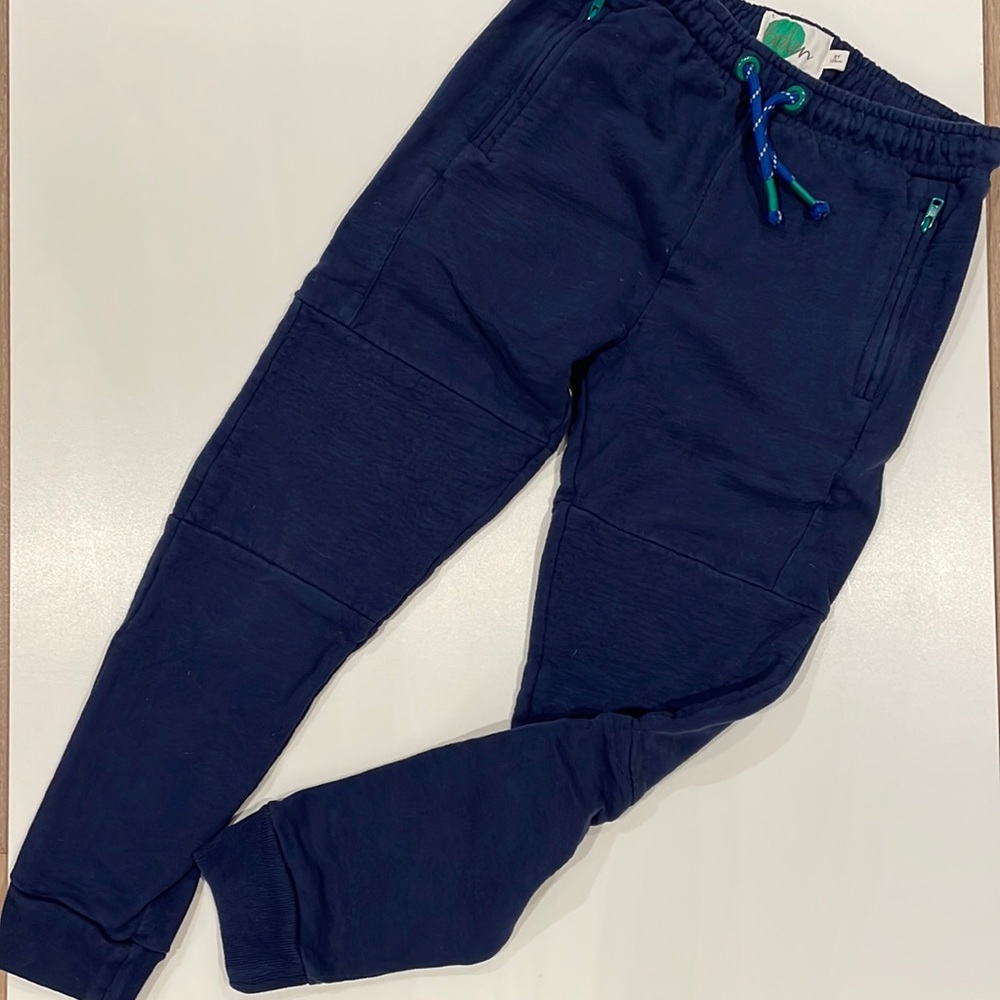 Boden Boys Size 8Y Navy Blue Track Joggers